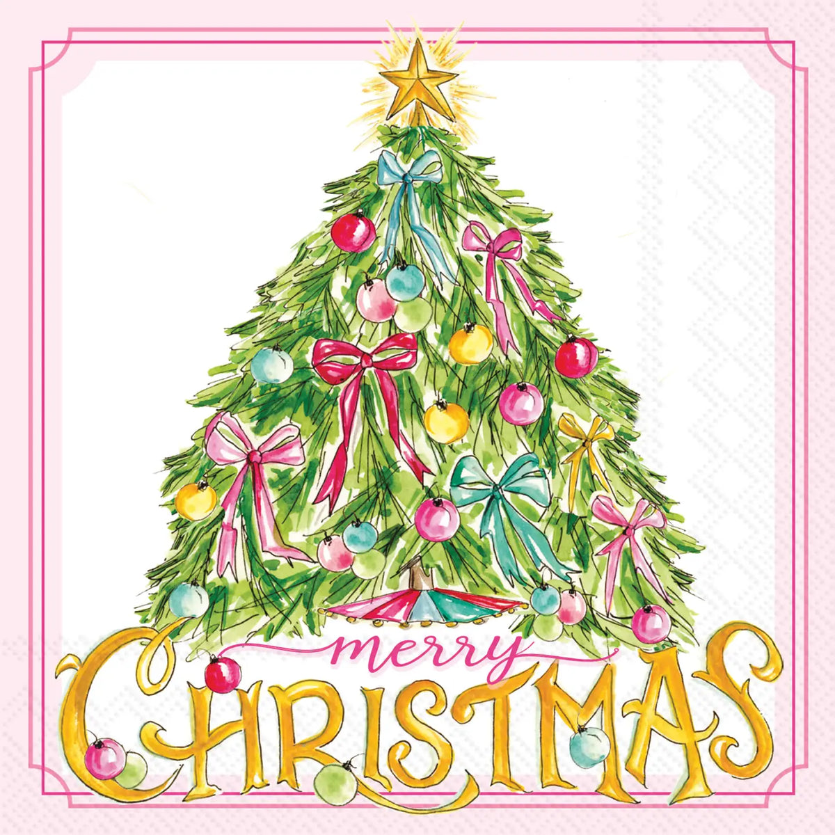 Cocktail Napkins 20ct Vintage Ornaments & Tree