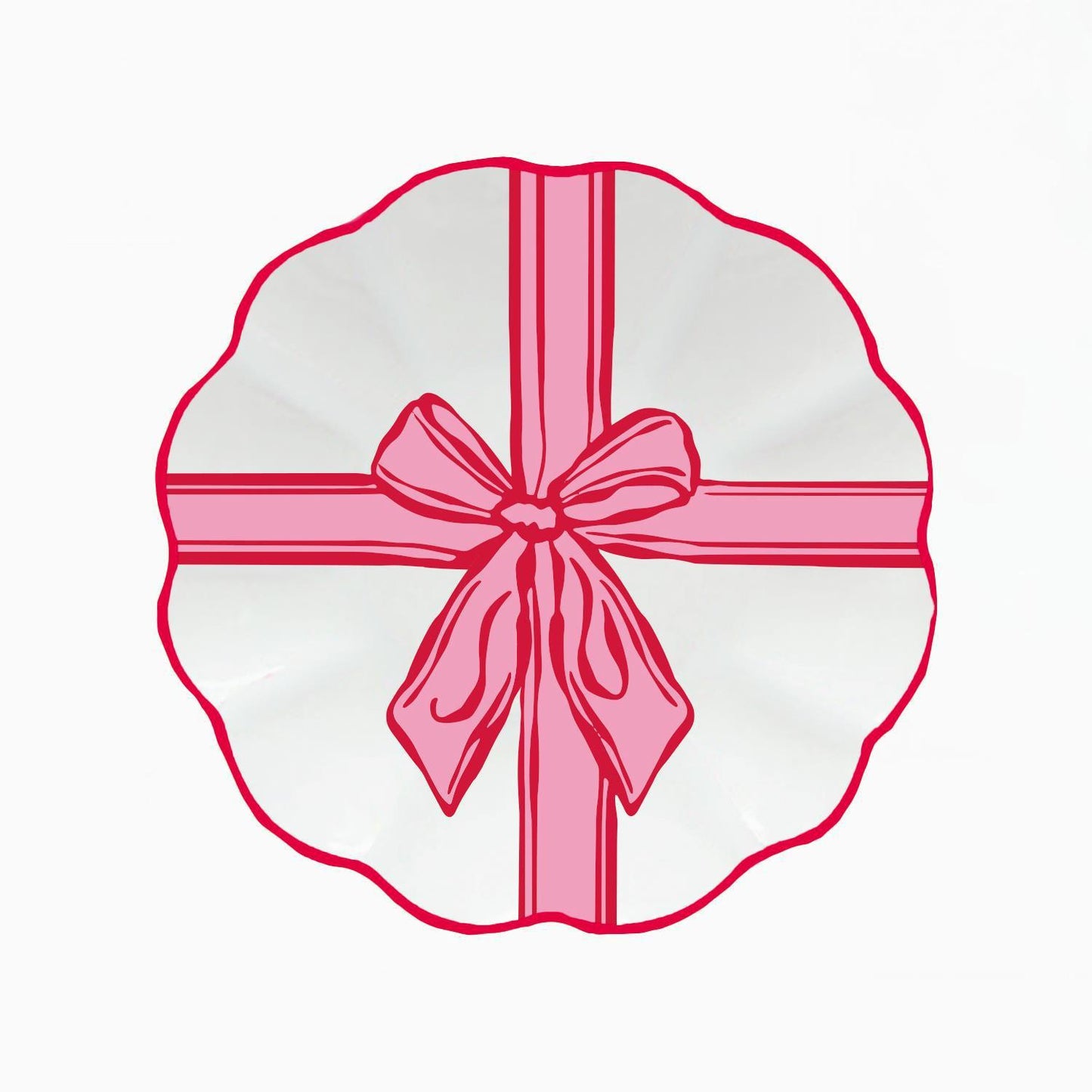 Platter Round Peppermint Present