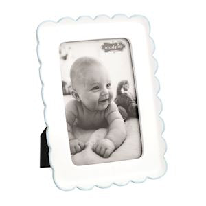 Blue Scalloped Resin Frames