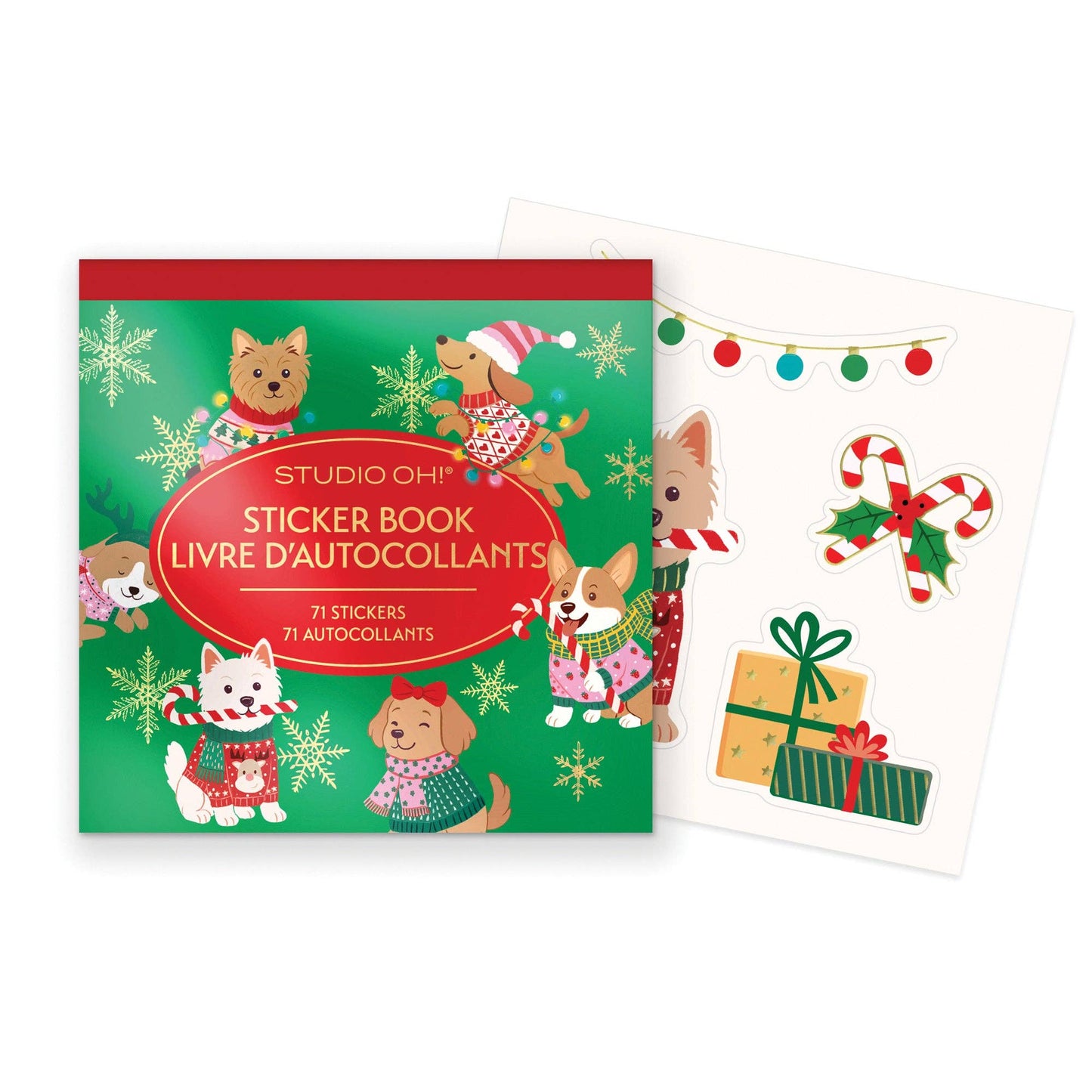 Cheery Christmas Dogs Sticker Book