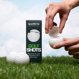 Golf Shots - Golf Ball Shaped Shot Glass - Sleeve of 3