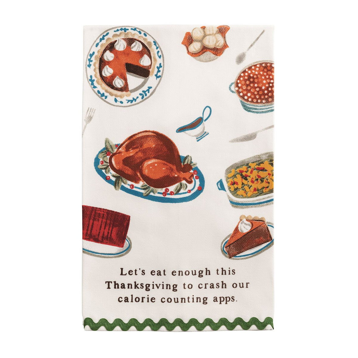 Calorie Counting Ric-Rac Towel