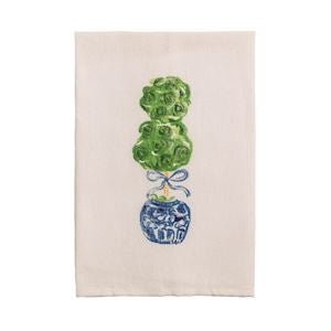 Painted Single Topiary Towel