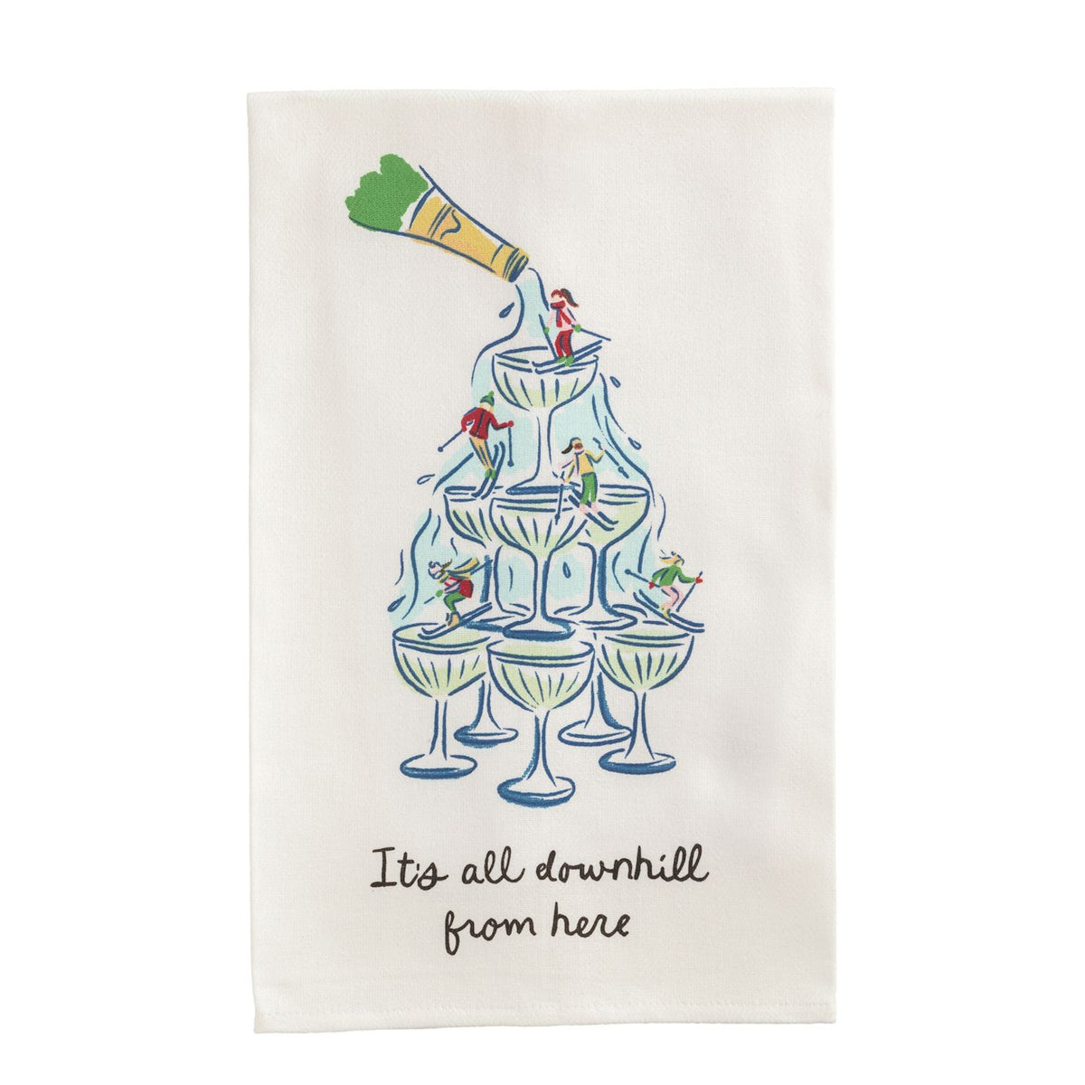 It's All Downhill Cocktail Towel