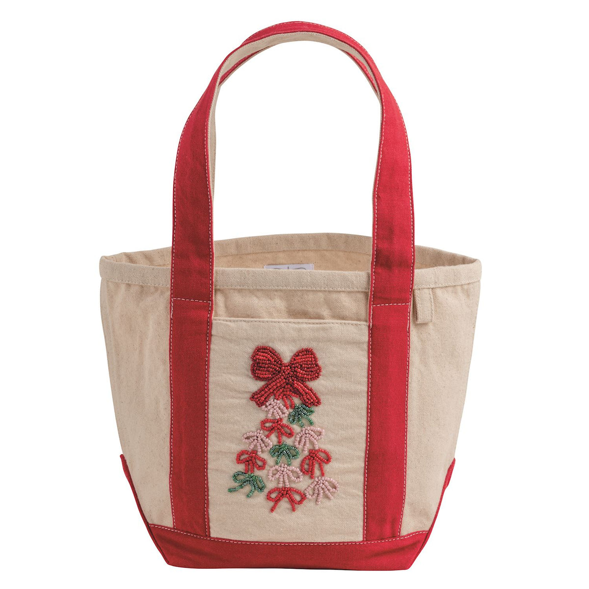 Red Holiday Beaded Mini Tote