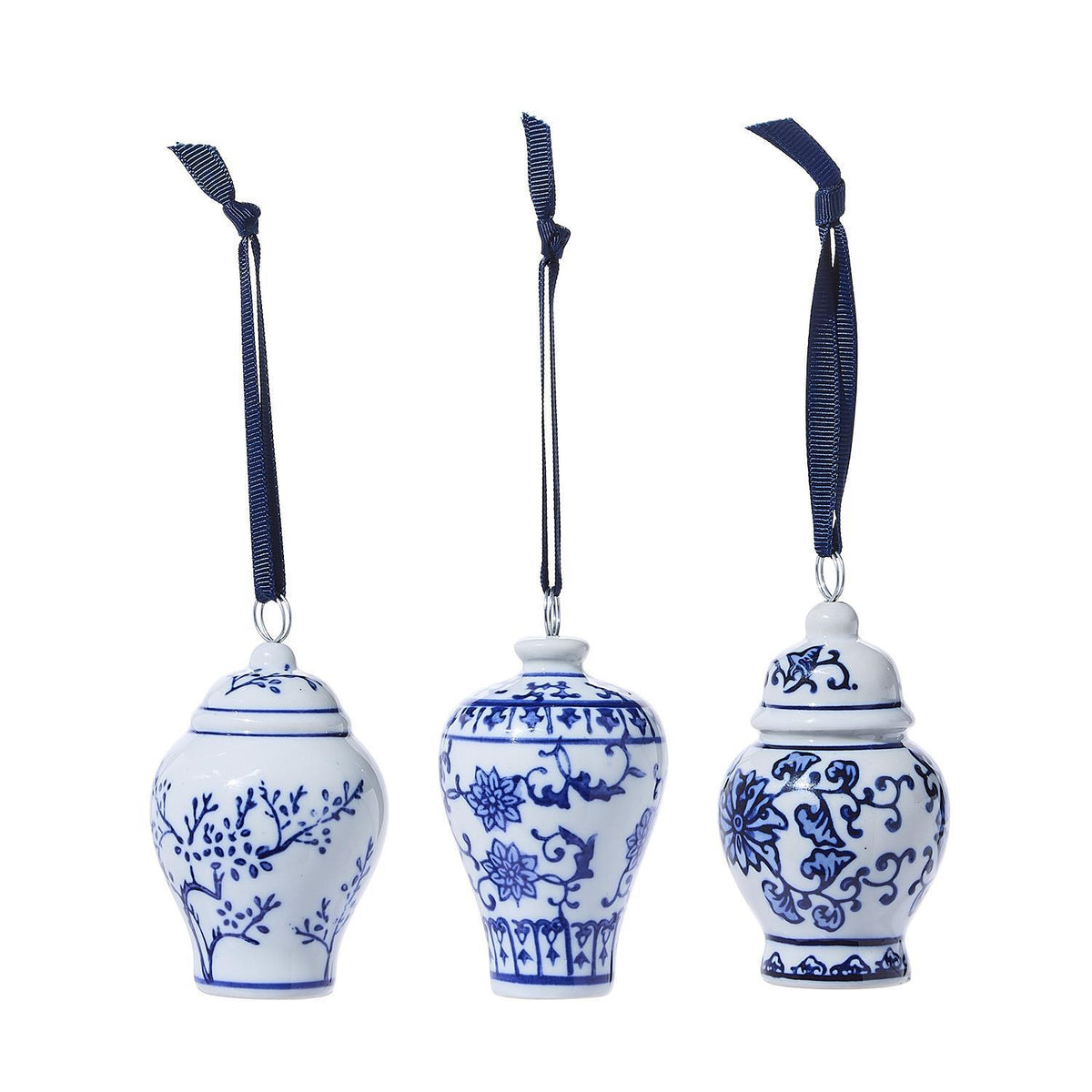 Blue and White Temple Jar Ornament / Place Card Holder