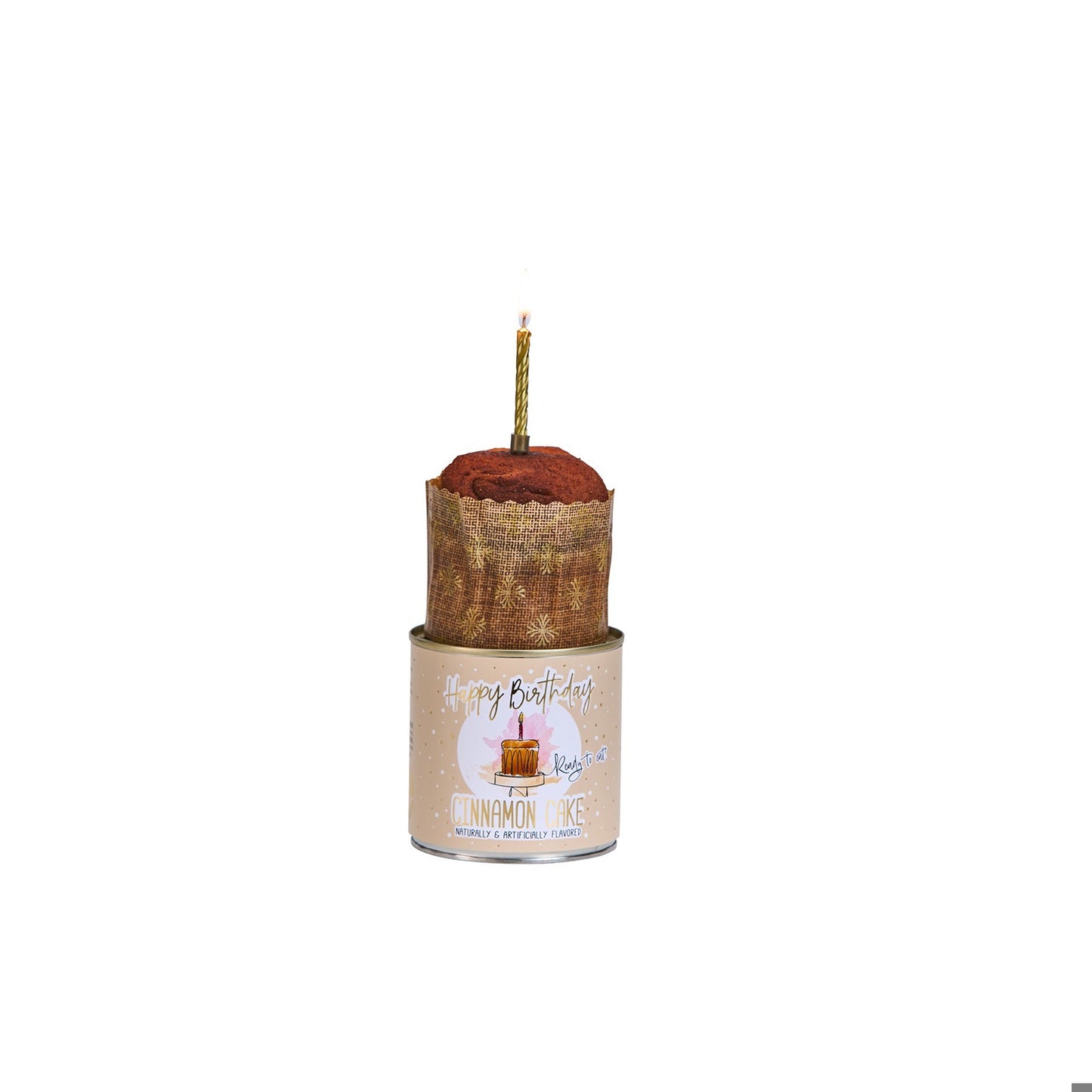 Cancake Happy Birthday Cinnamon Cake beige