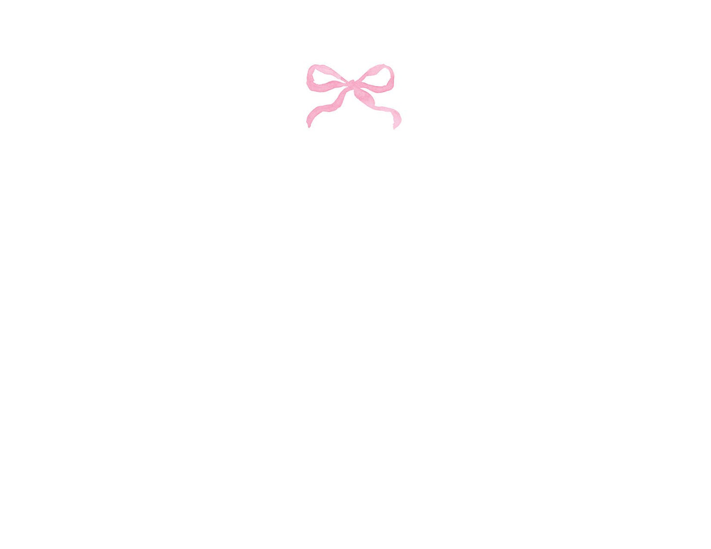 Watercolor Bow Note Card