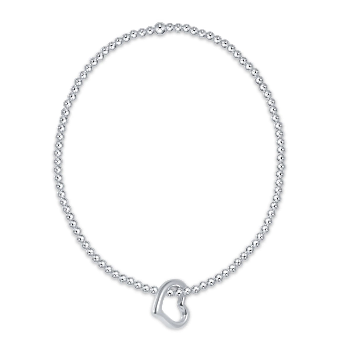 Classic Sterling 2.5mm love sterling charm bracelet