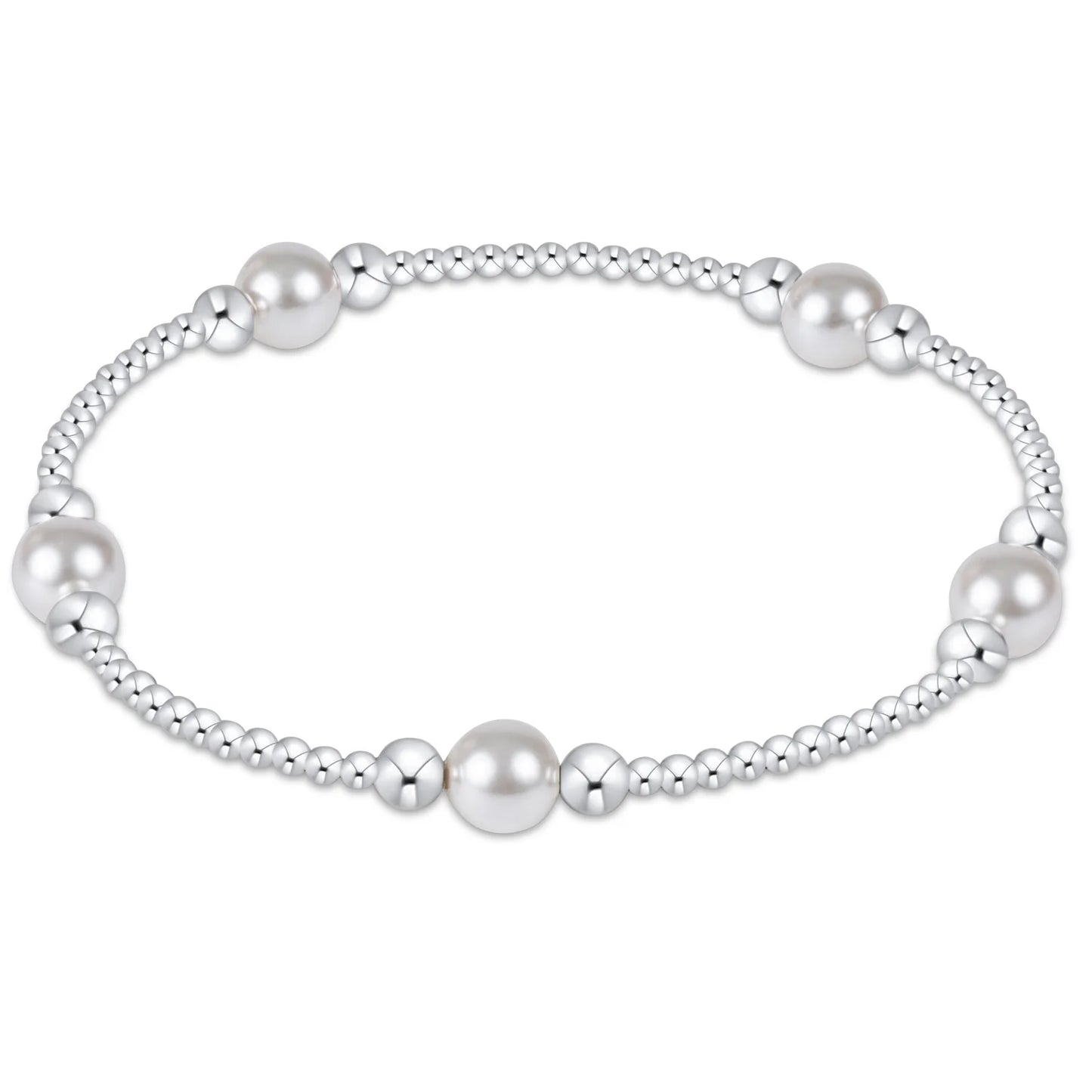 purpose pearl 6mm bead bracelet - Sterling