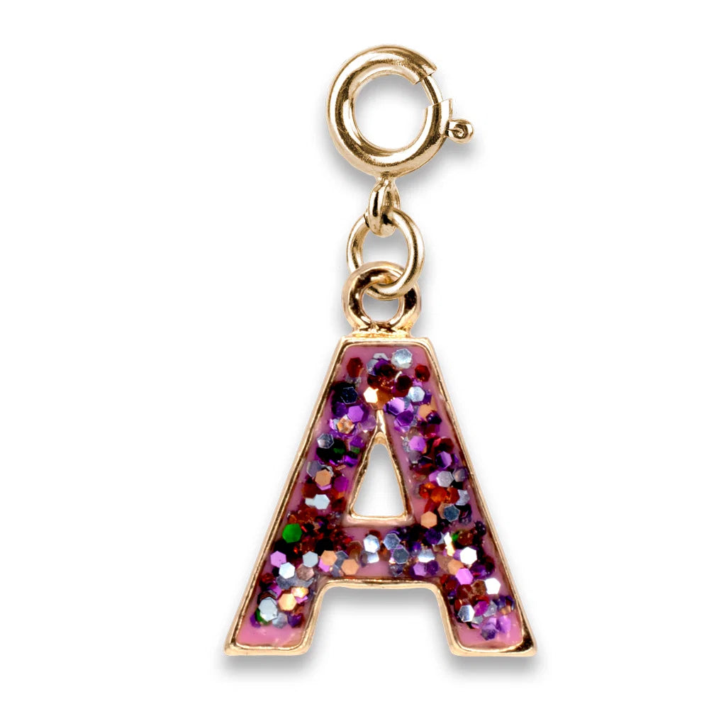 Gold Glitter Initials - A Charm