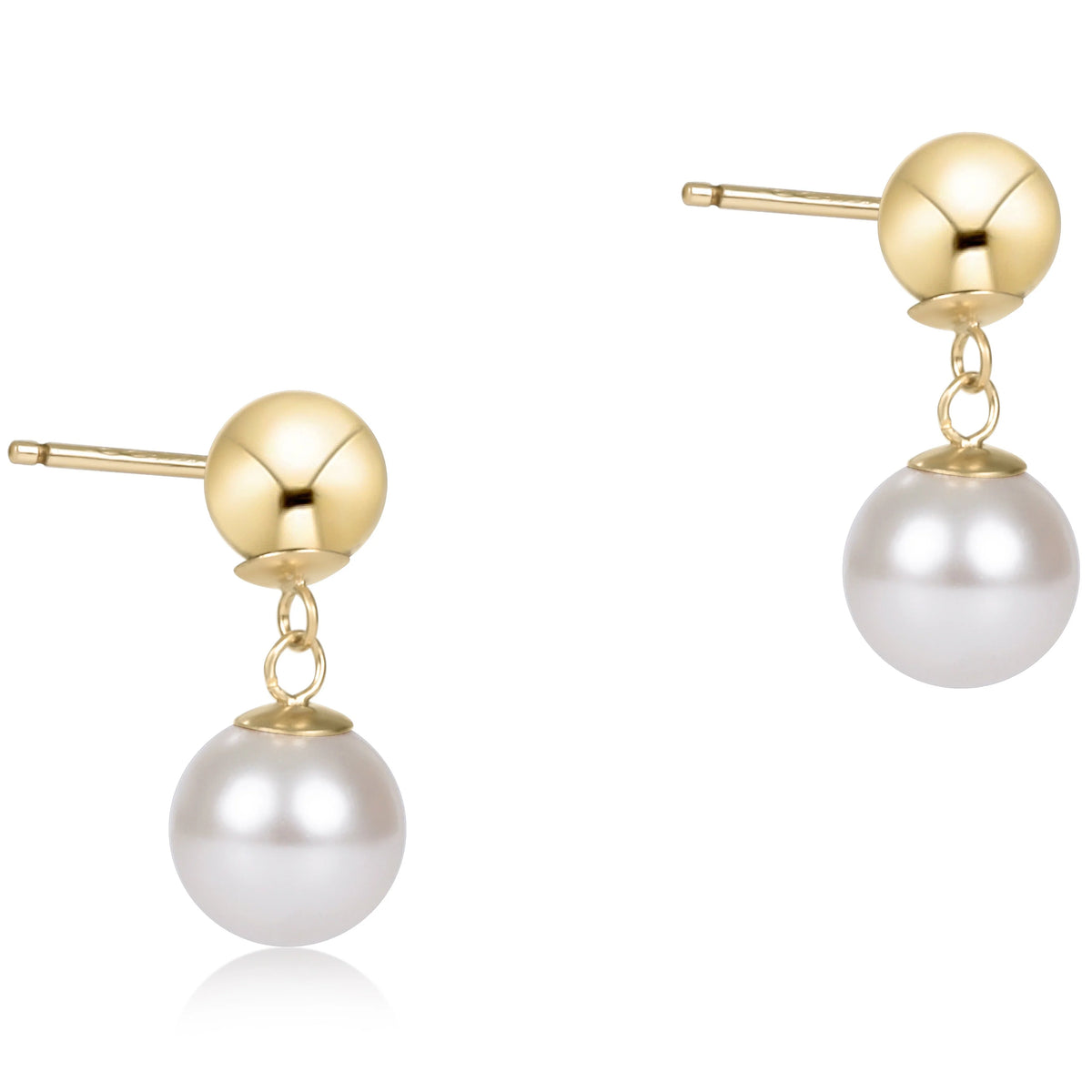 Classic Pearl 10mm Ball Drop Stud - Pearl