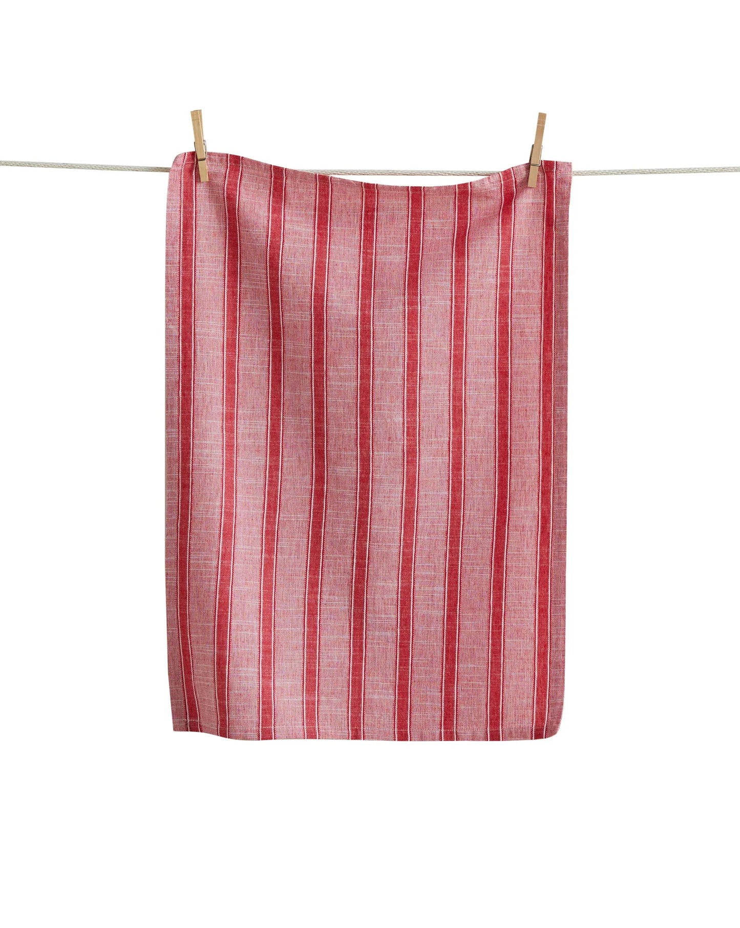 Red & White Stripe Dishtowel w/ monogram