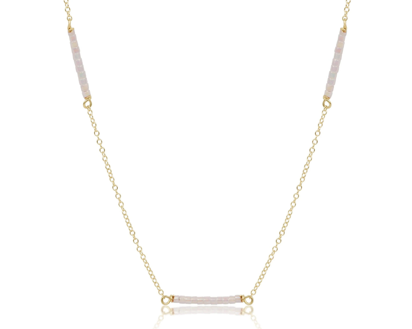 15" Choker Simplicity chain - Hope Bliss - Silky White