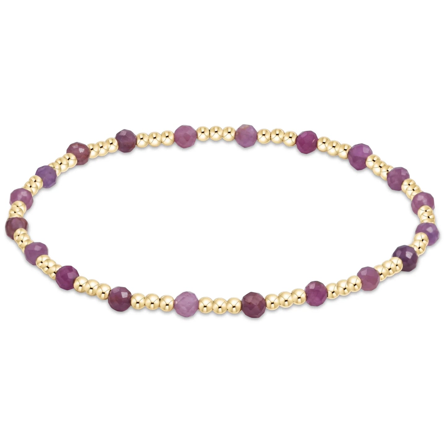 Gemstone Gold Sincerity Pattern 3mm Bead Bracelet Fall/Winter