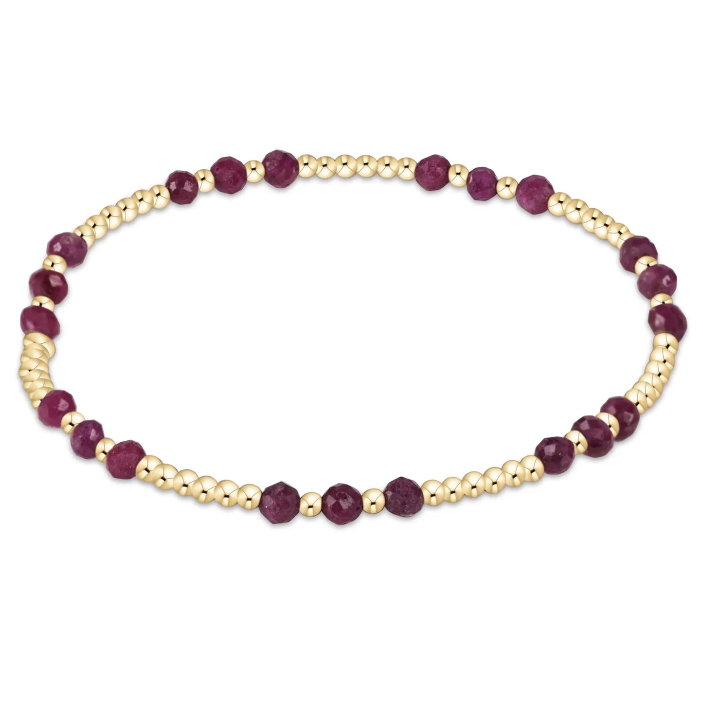 Gemstone Gold Joy Pattern 3mm Bead Bracelet Fall Winter