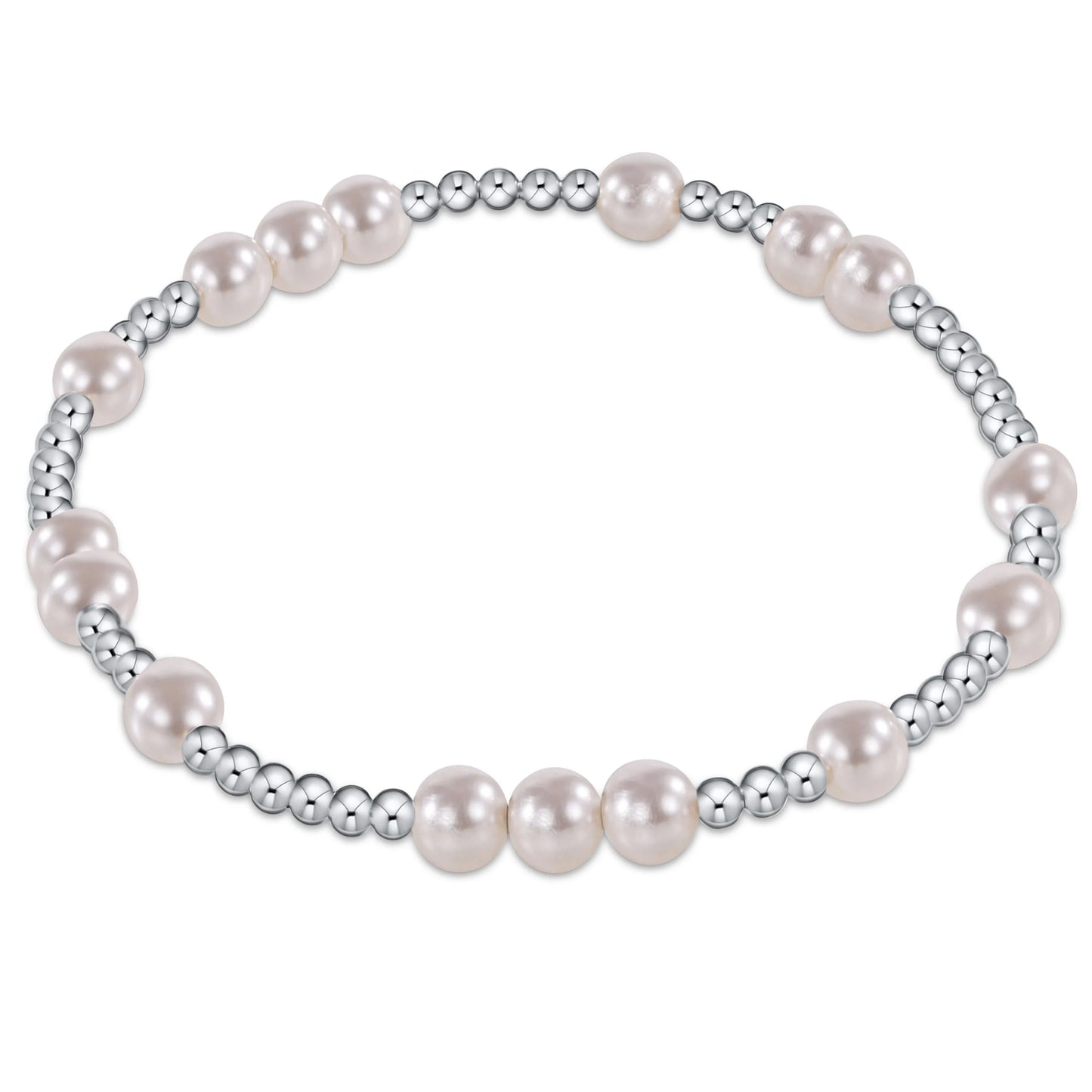Hope Unwritten 5mm Bead Bracelet - Pearl-sterling