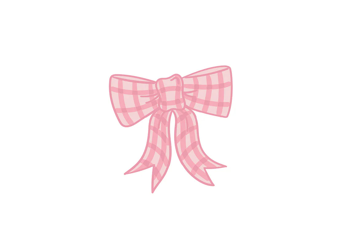 Pink gingham bow - Mini Attachment