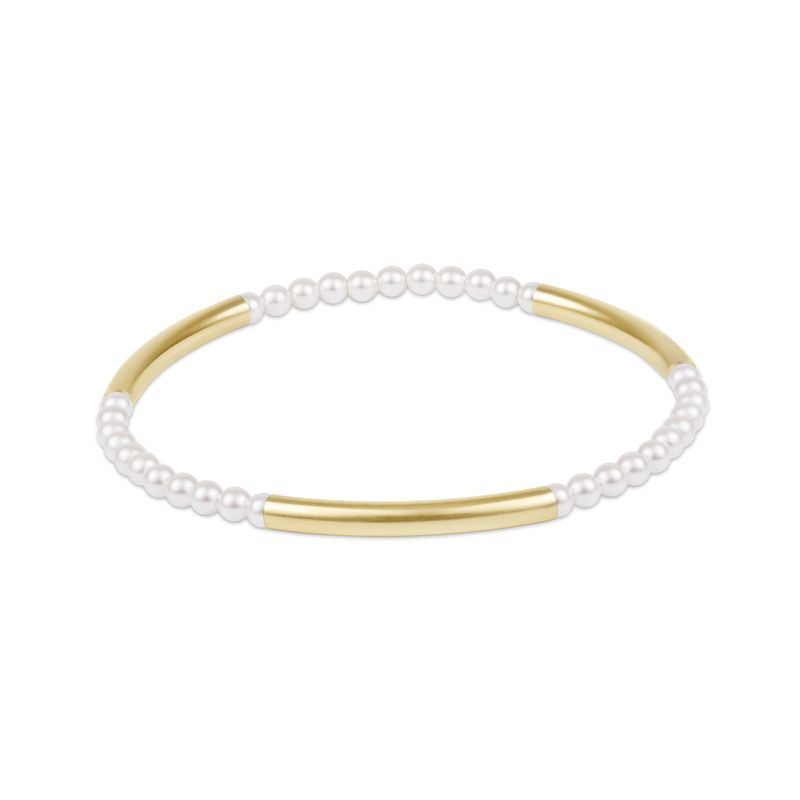 Bliss Bar Pattern Pearl 3mm Bracelet