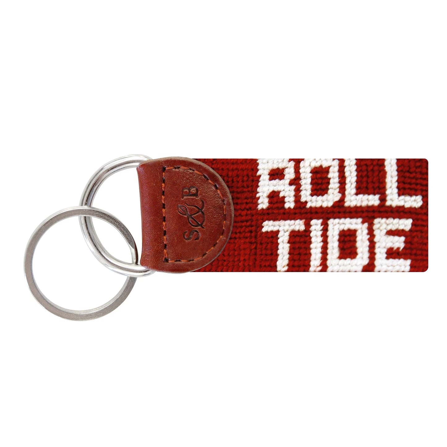 Collegiate needlepoint keychain