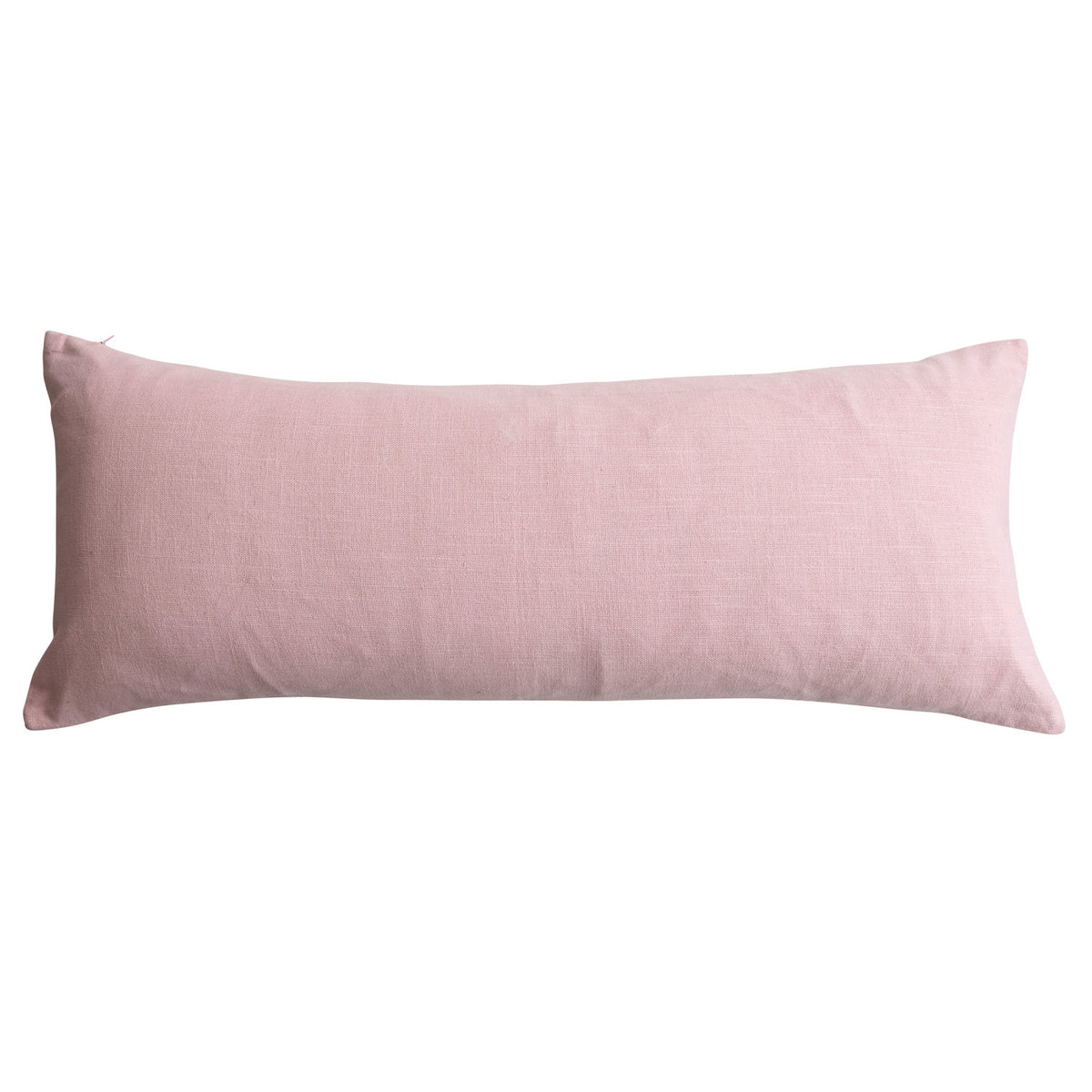 Cotton Slub Lumbar Pillow with Tufted "Merry little Christmas"