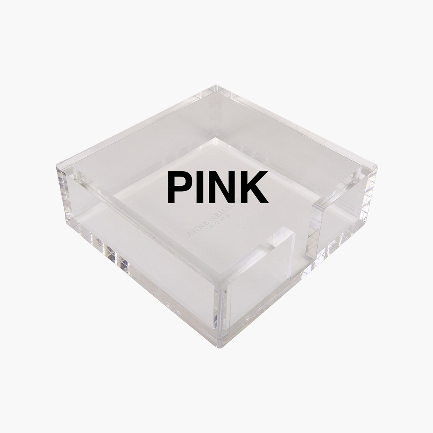 Pink Acrylic Cocktail Napkin Tray