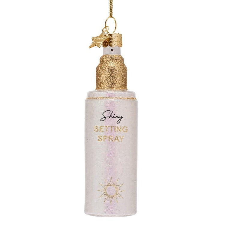 Ornament glass white oil setting spray