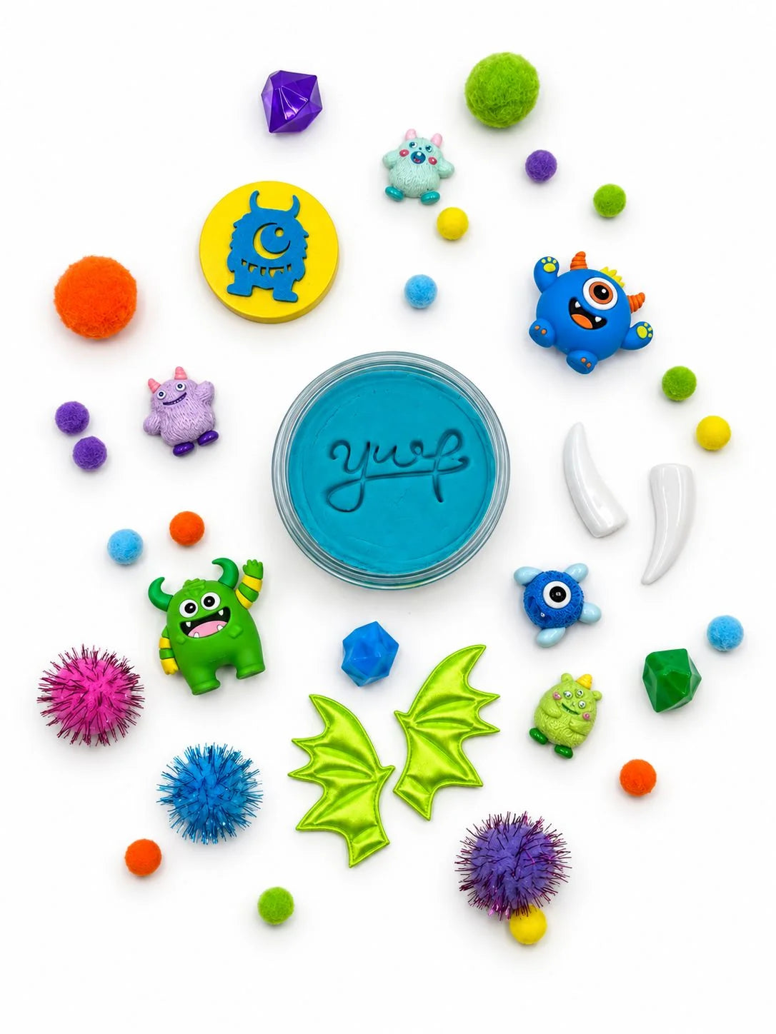 Colorful Monsters Grab & Go Dough