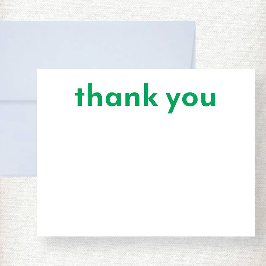 Bold San Serif Thank You Note Card