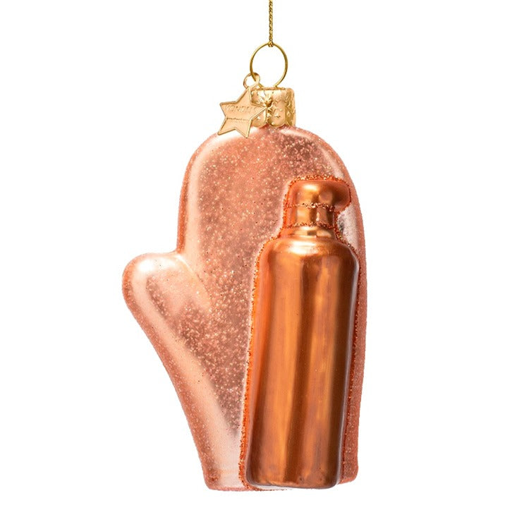 Ornament glass matt peach self tanning foam w/glove