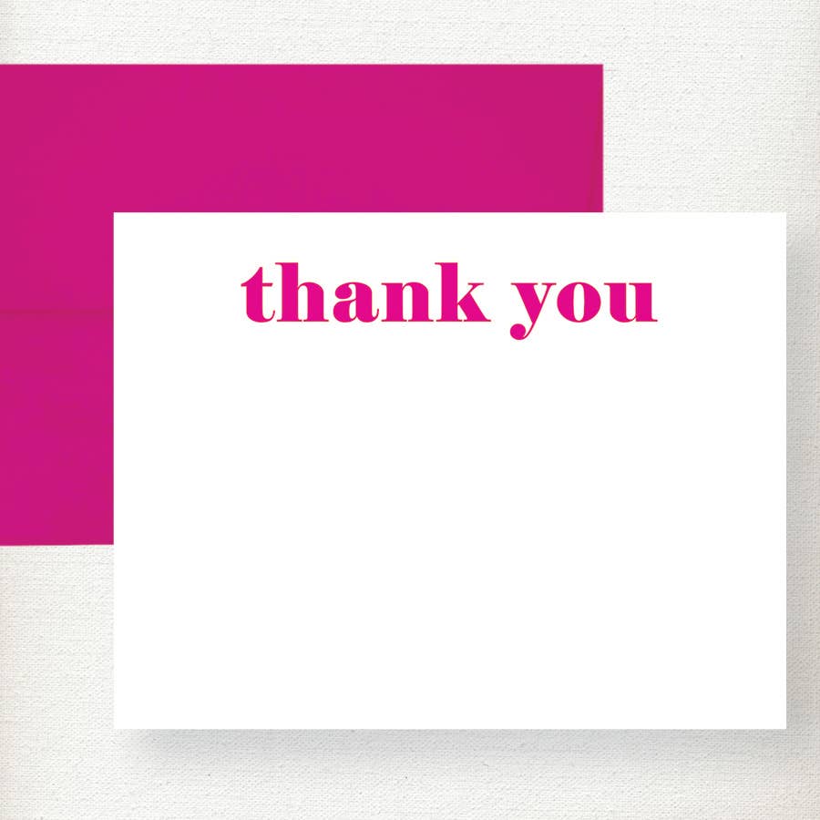 Bold Serif Thank You Note Card