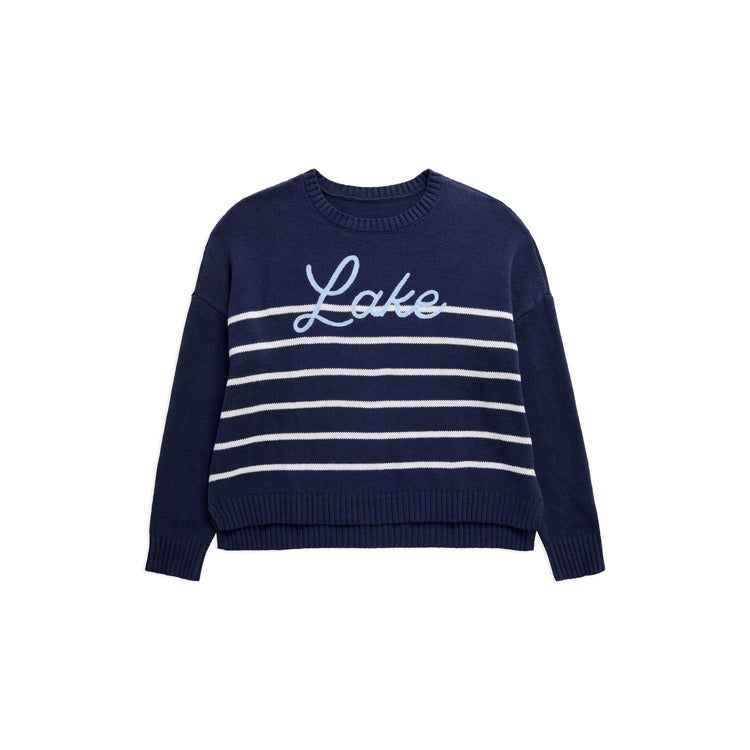 ASSORTED SET OF 7 "LAKE" RELAXED FIT SWEATERS,NAVY