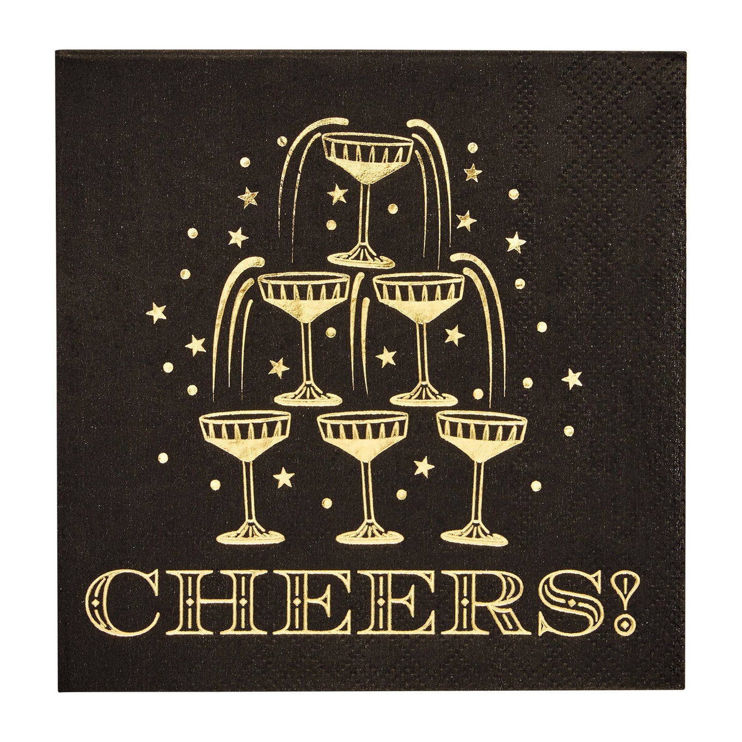 Cocktail Napkin Midnight Sparkle Cheers 3 ply / 26