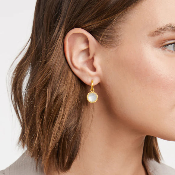 Fleur-de-lis Hoop & charm Earring Gold