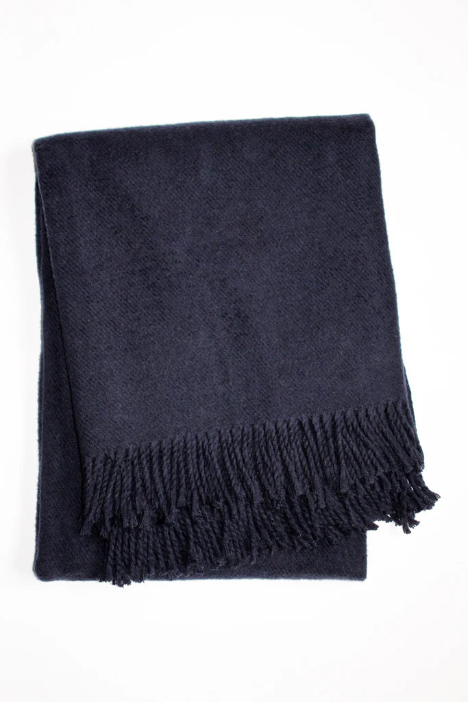 Solid Plush Cotton Blend Throw - 55" x 70"