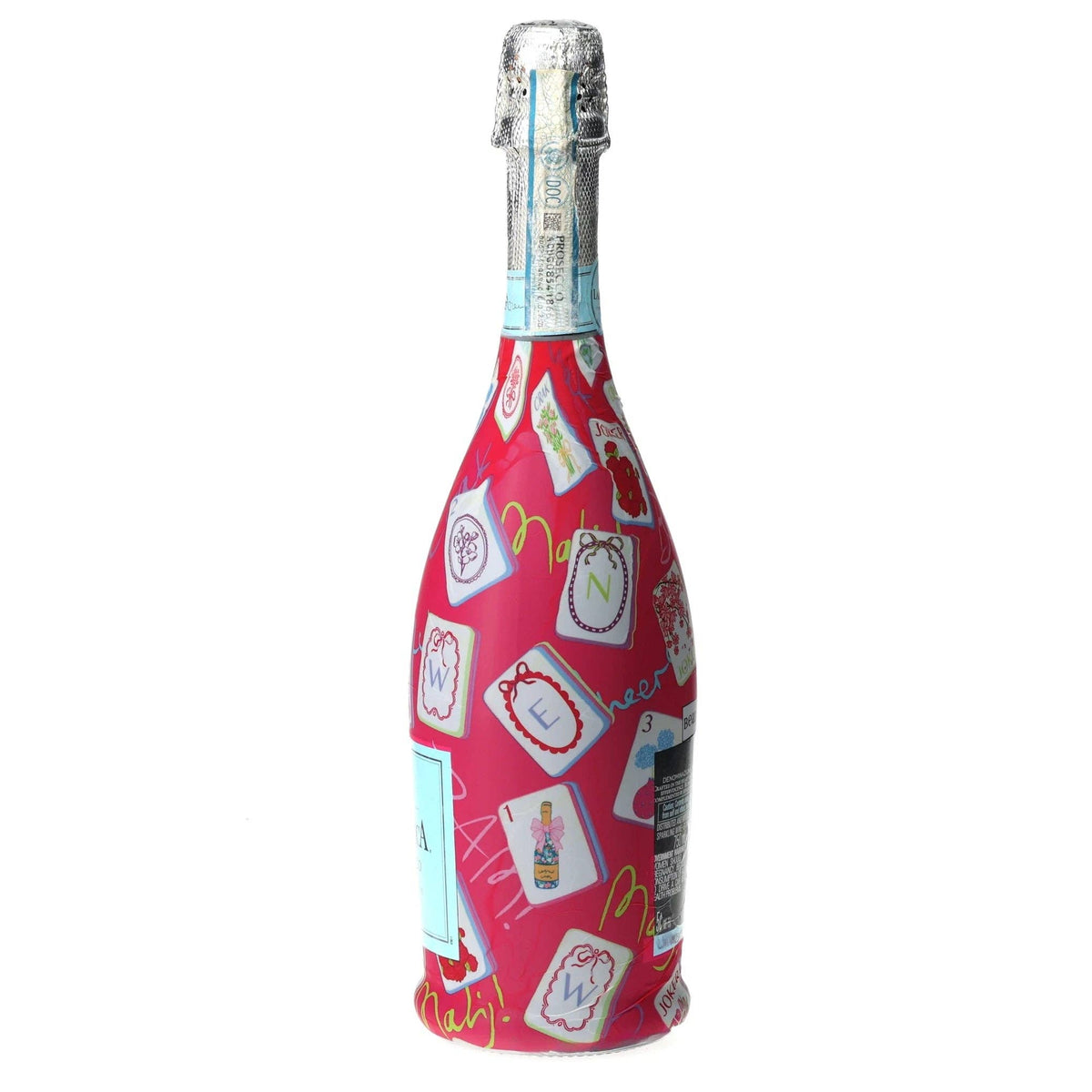 Pink Mahjong Prosecco Bottle Wrap