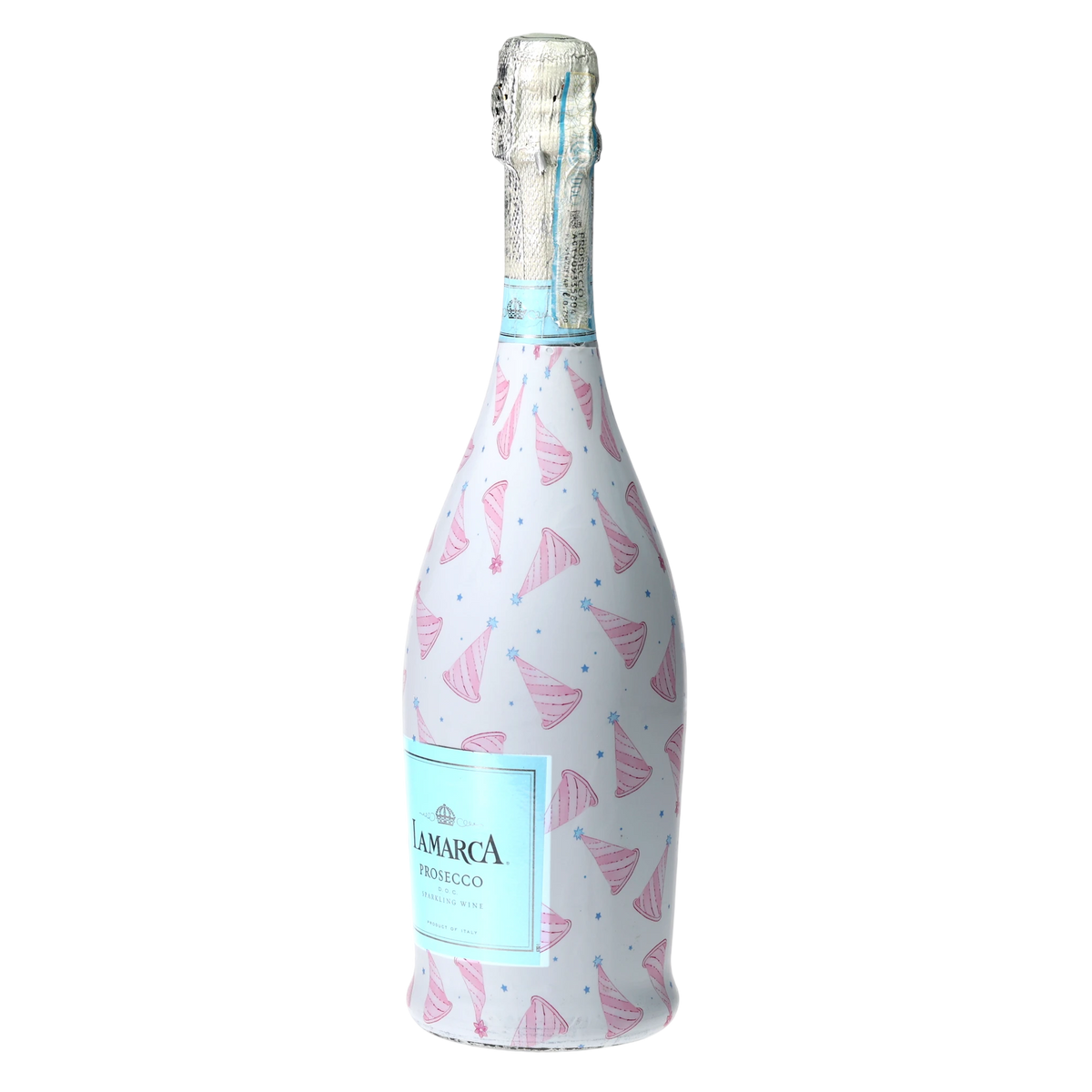 Pastel Birthday Party Hats Prosecco Bottle Wrap