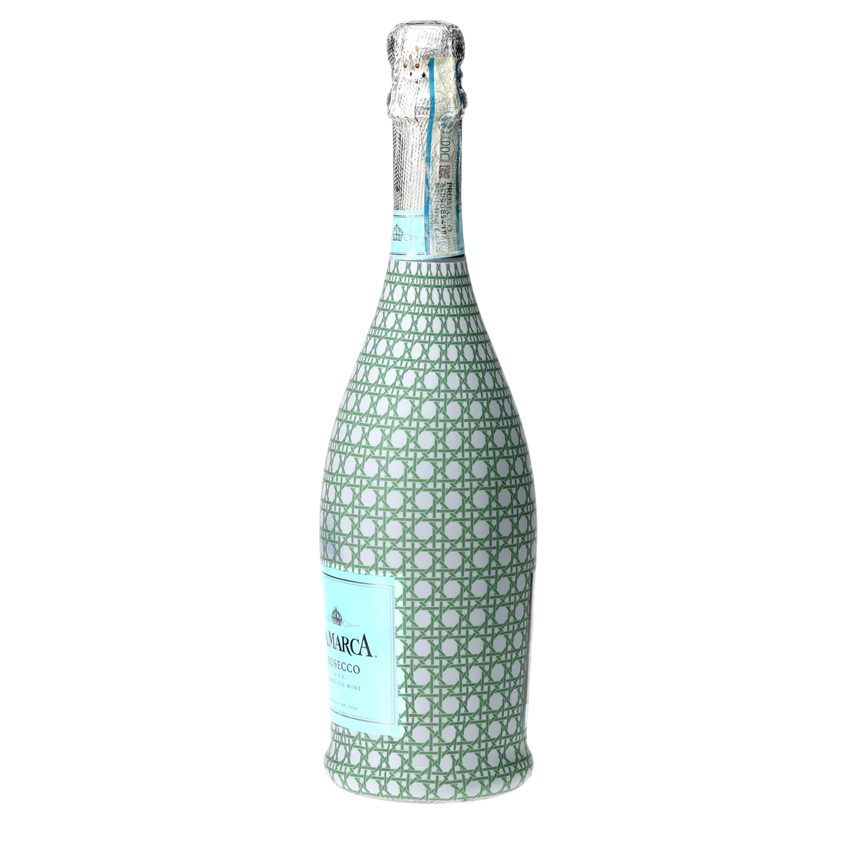 Sage & White Cane Prosecco Bottle Wrap