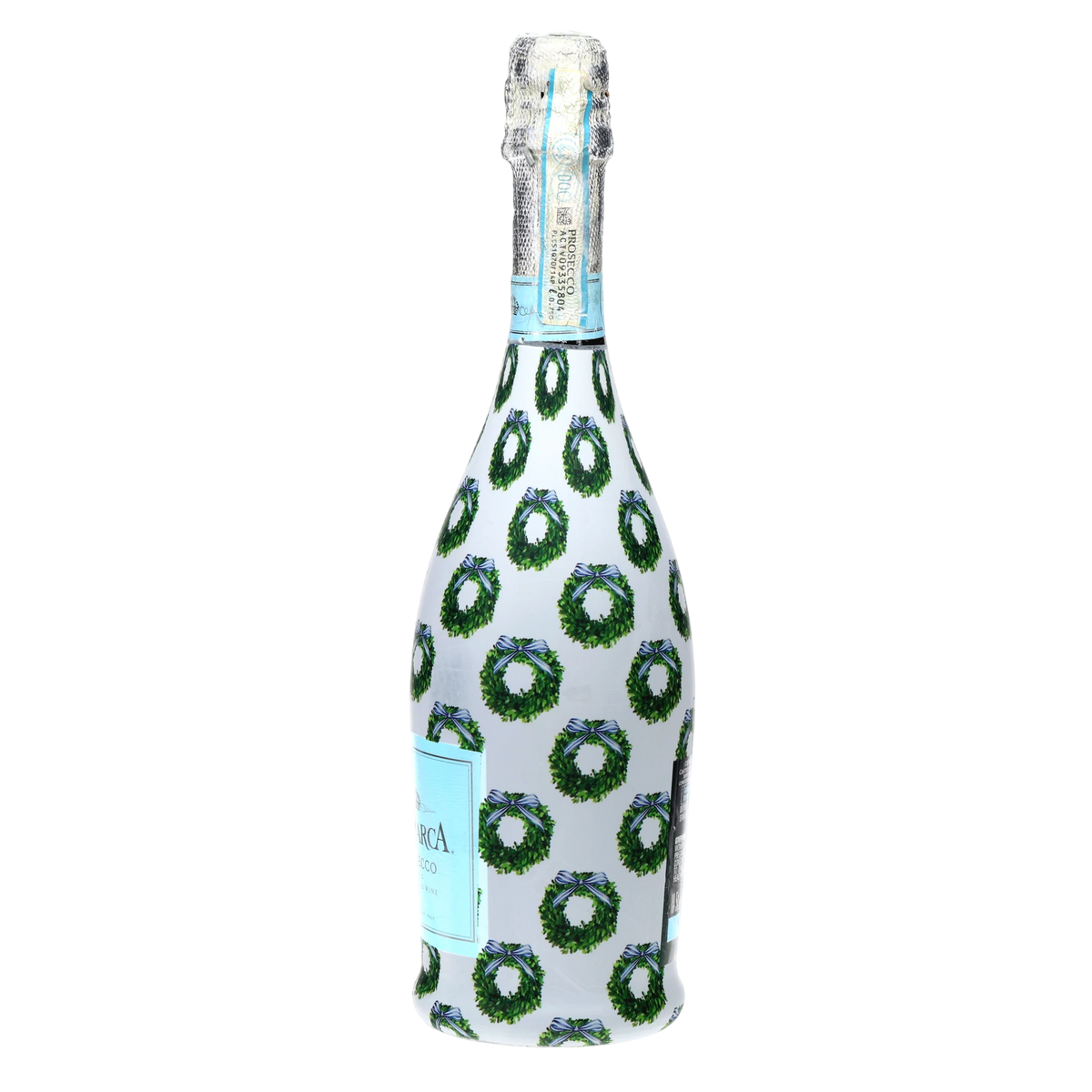WH Hostess Boxwood Wreaths Prosecco Bottle Wrap
