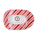 Flat Round Hair Clip | Large | Candy Cane Crush