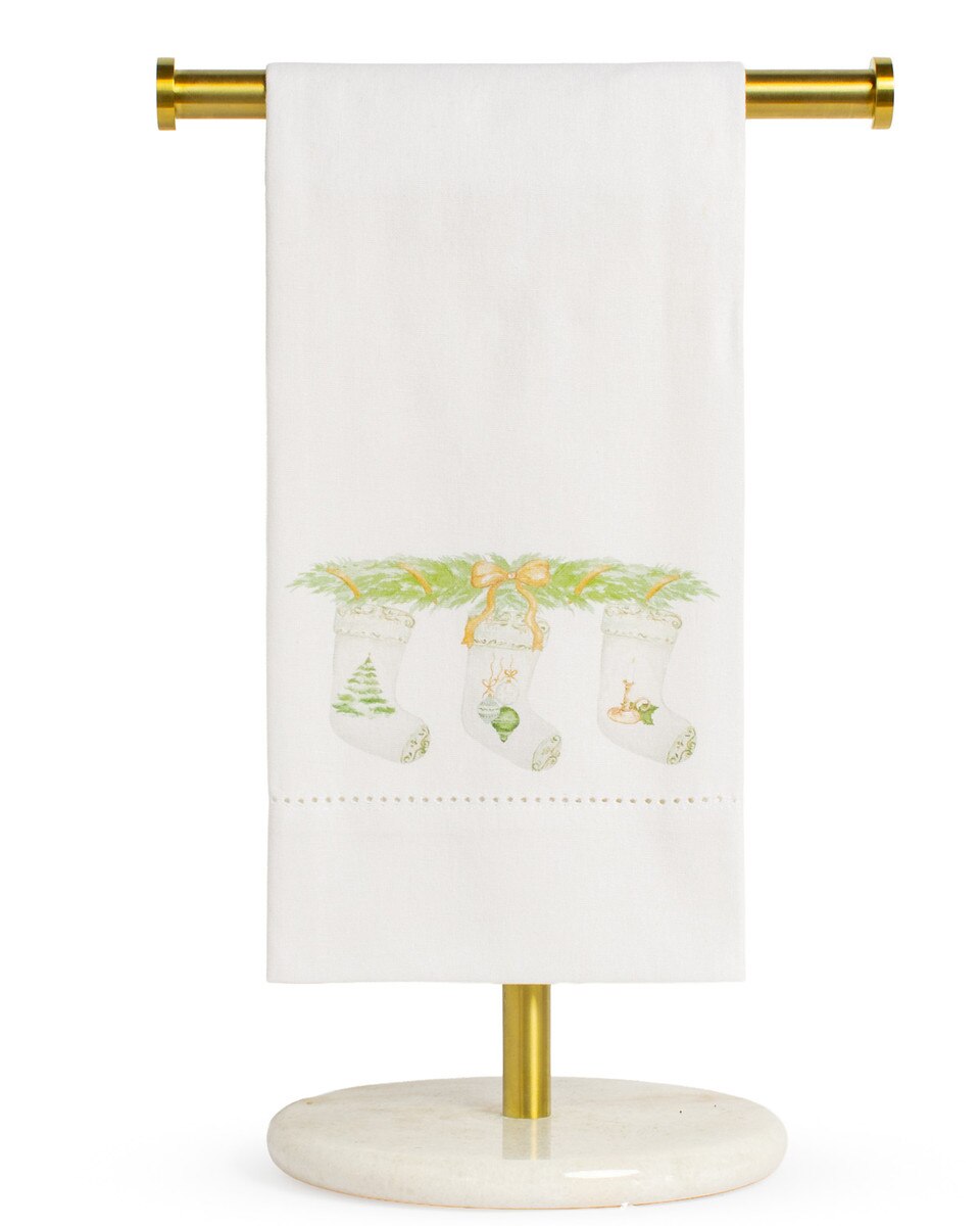 Amaryllis Stocking Hand Towels  Set of 2
