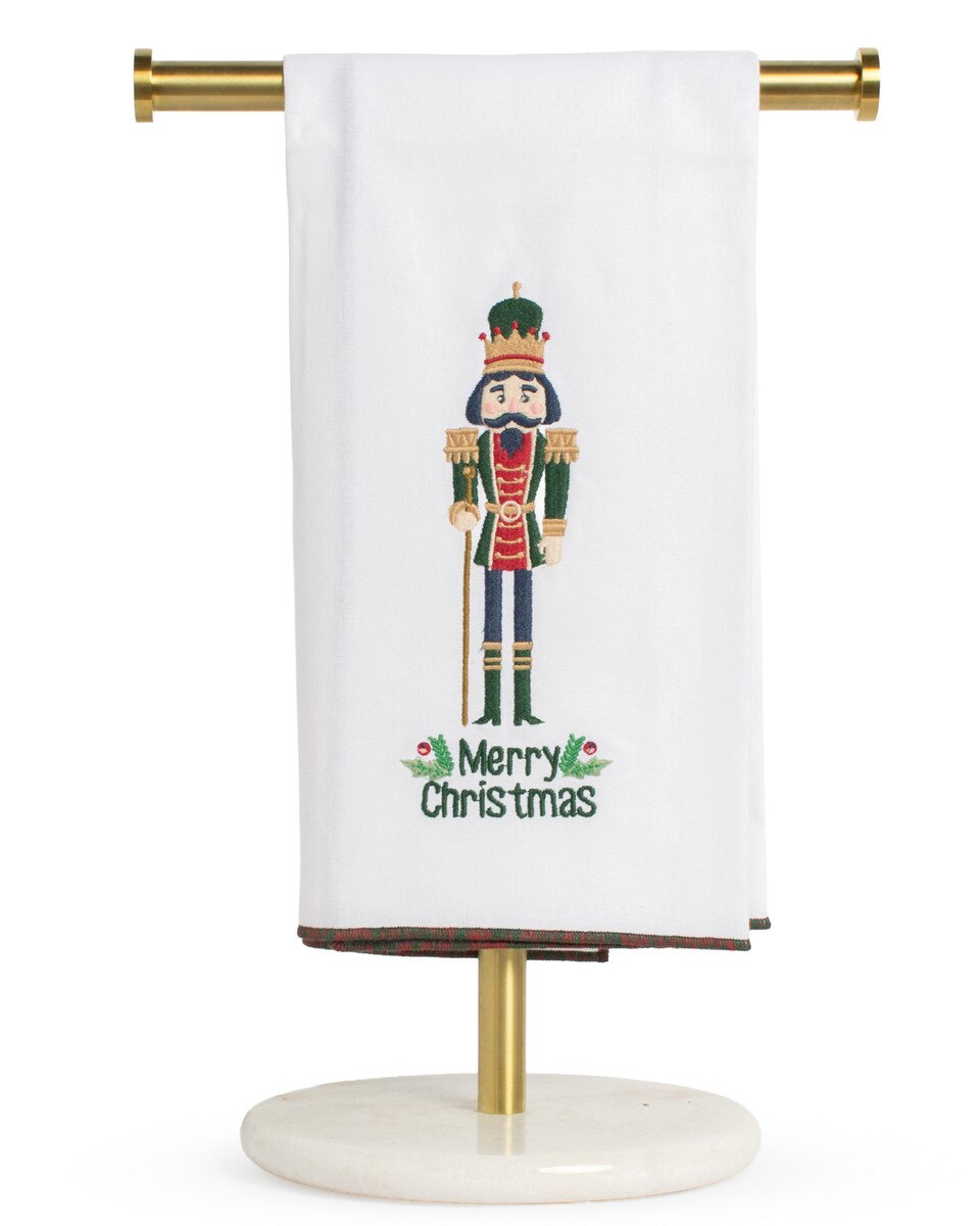 Layton Plaid Nutcracker Hand Towels  Set of 2