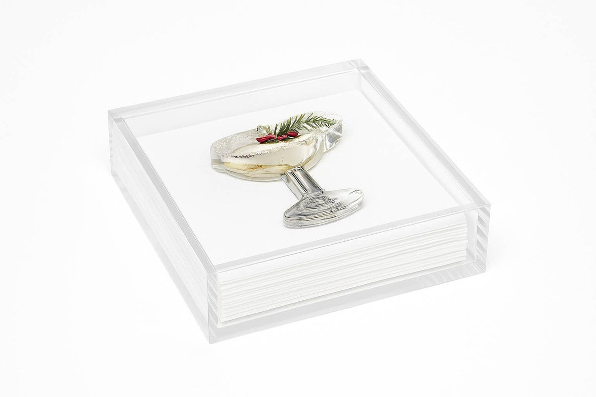 Acrylic Napkin Weight, Festive Cocktail