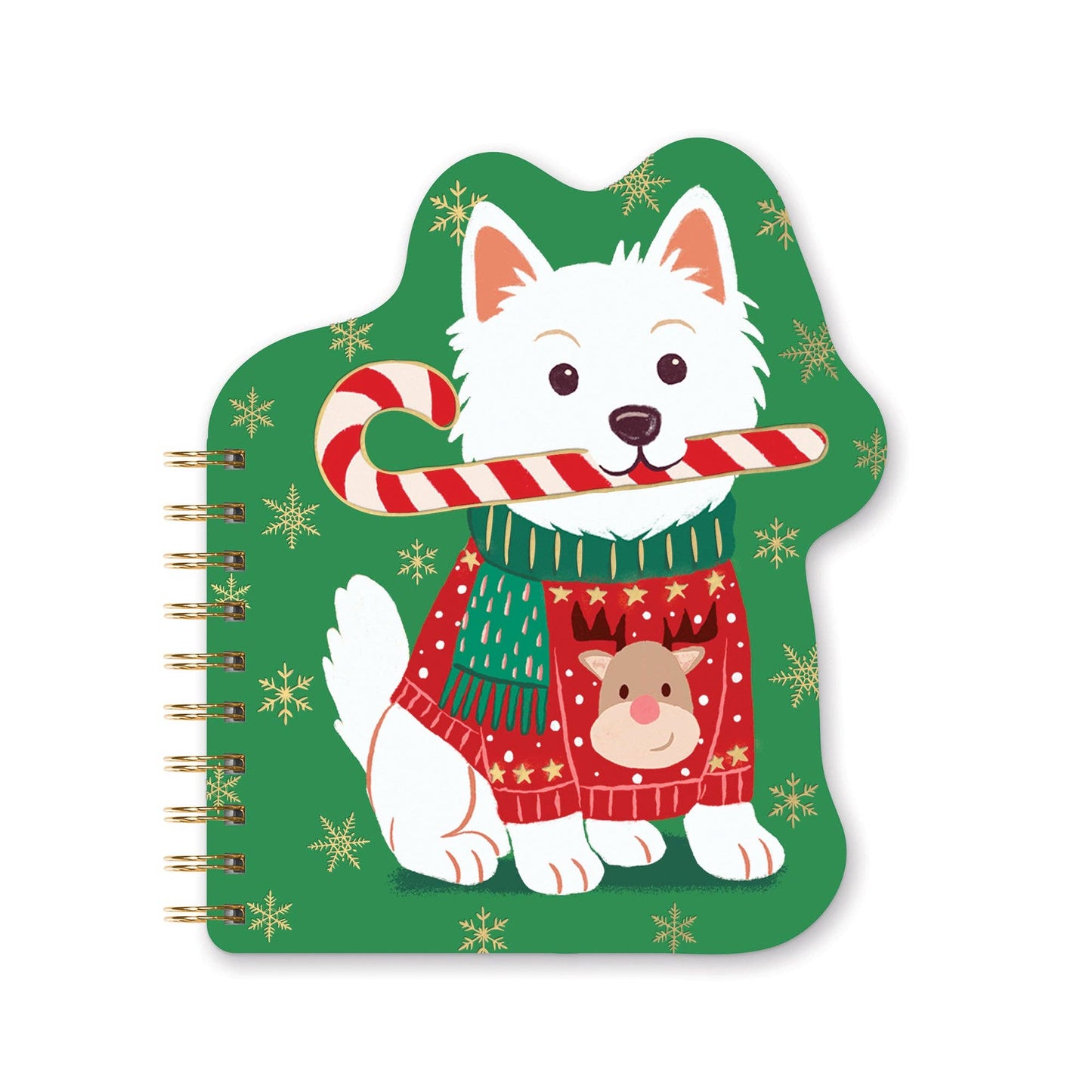 Cheery Christmas Dog Die-Cut Mini Notepad