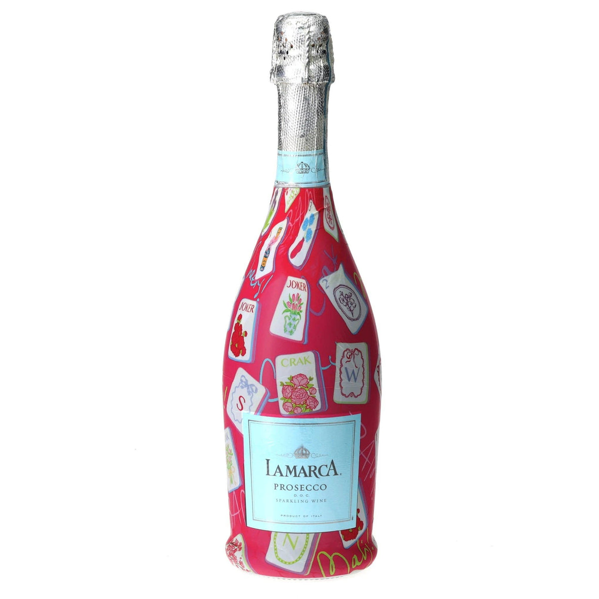 Pink Mahjong Prosecco Bottle Wrap