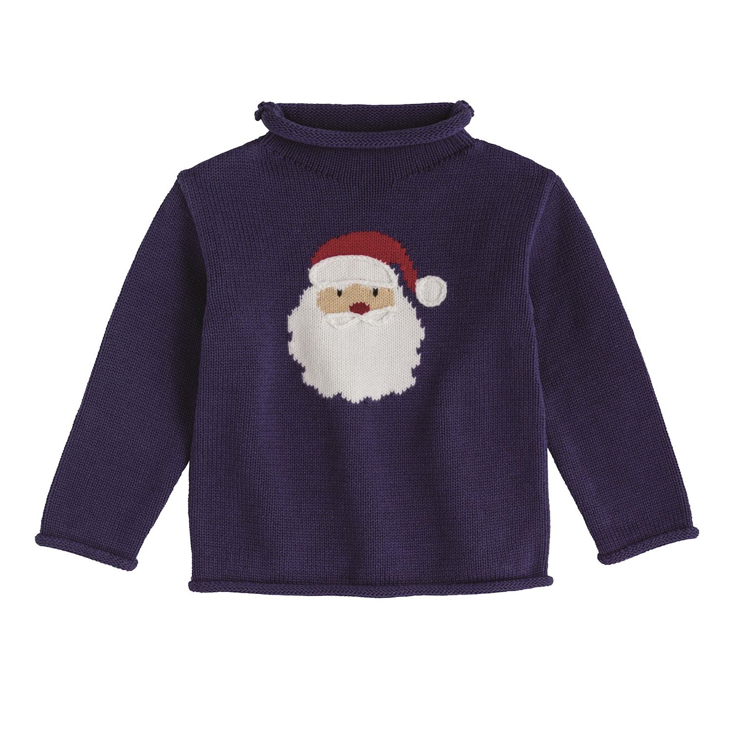 Navy Santa Rollneck Sweater
