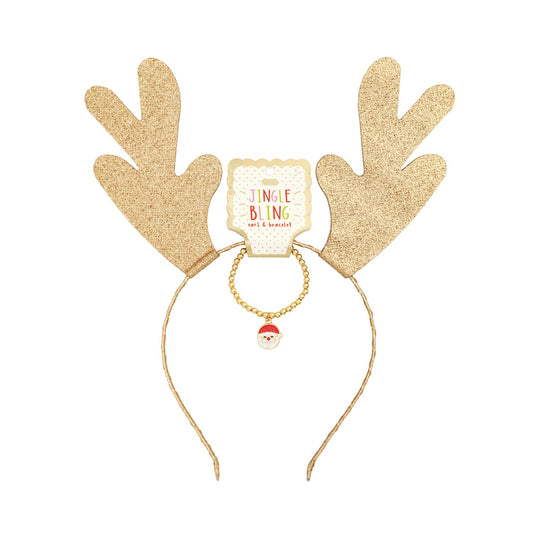 Gold Jingle Bling Headband & Bracelet Set