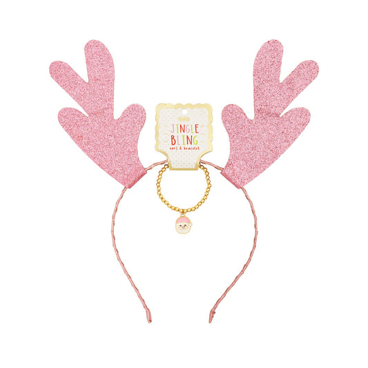 Pink Jingle Bling Headband & Bracelet Set