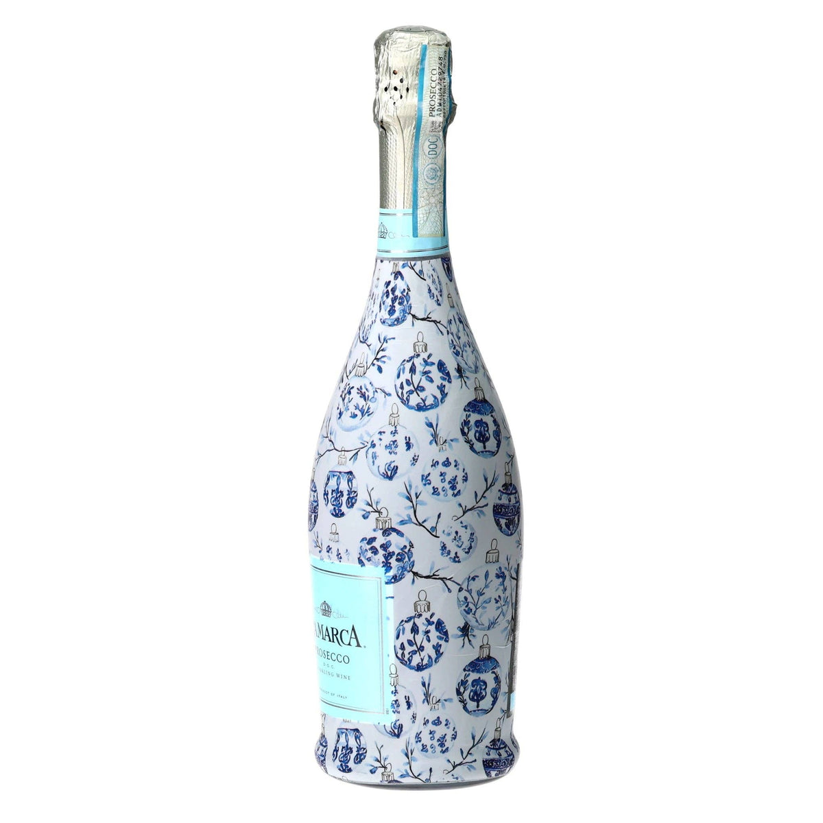 Limited Edition Blue Ornaments Prosecco Bottle Wrap
