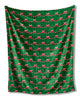 Bow Garland Throw   Green/Pink   50x60